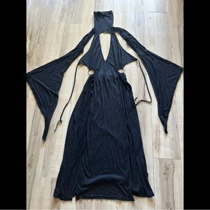 Frequency Bell Sleeve Dress Darker Wavs Dolls Kill